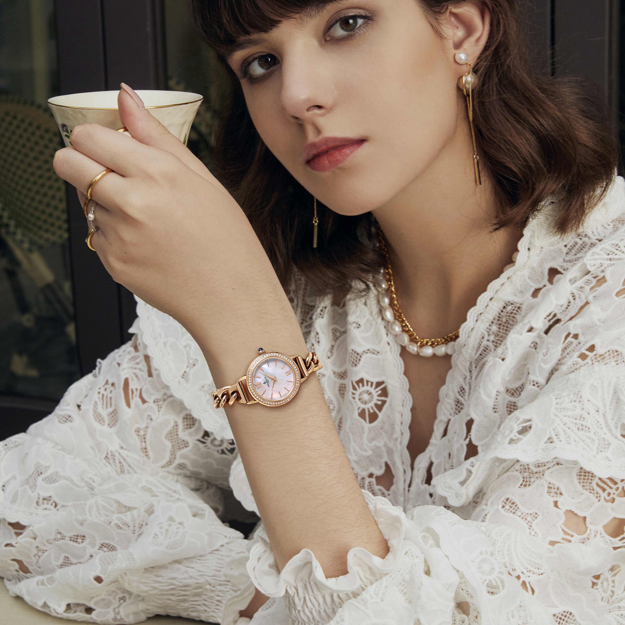 Sofie pave rose on sale gold tone watch